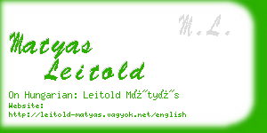 matyas leitold business card